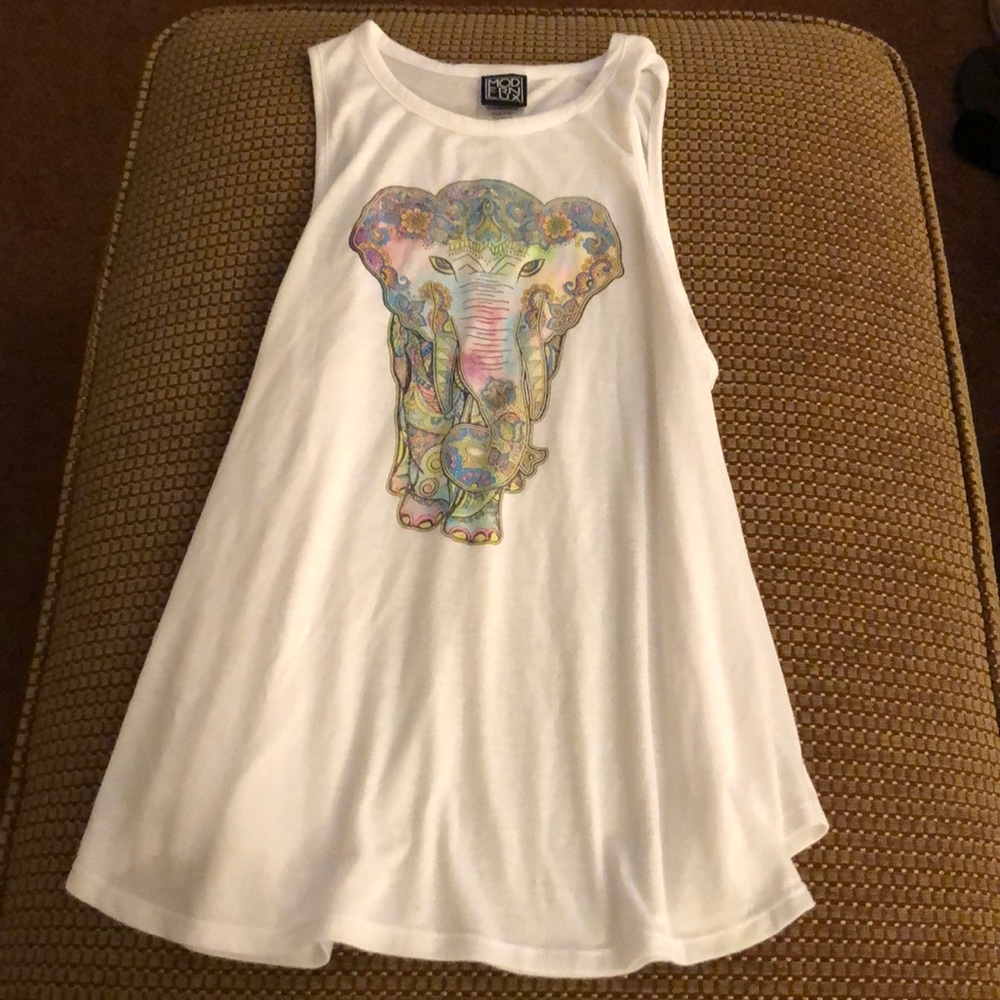 Boho Print Elephant Tank